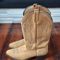 Dan Post Marlboro Cowboy Boots P2551 Tan Leather Western Size 10.5