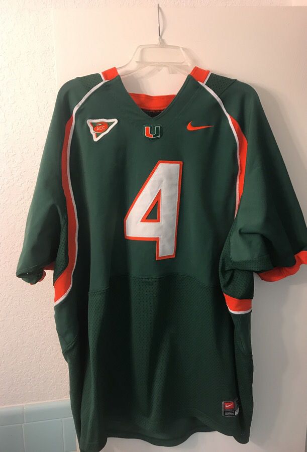 Vintage Miami Hurricanes Nike Devin Hester Jersey NCAA. Size 56 ...