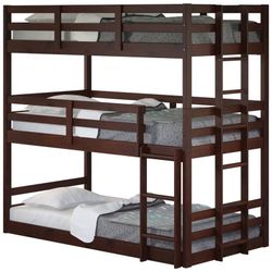 Triple Bunk Bed With Mattresses On Sale Take Home With $39 Down