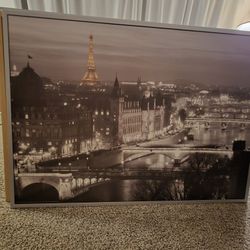 IKEA VILSHULT Framed Wall Art – Paris Eiffel Tower (140×100 cm)(55 × 39 in)