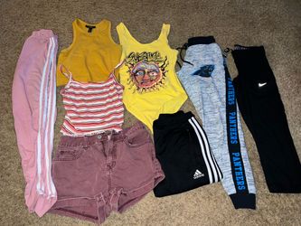 Addisas, Nike, Victoria’s Secret-Pink,PAC sun, Panthers Sizes-XS-S