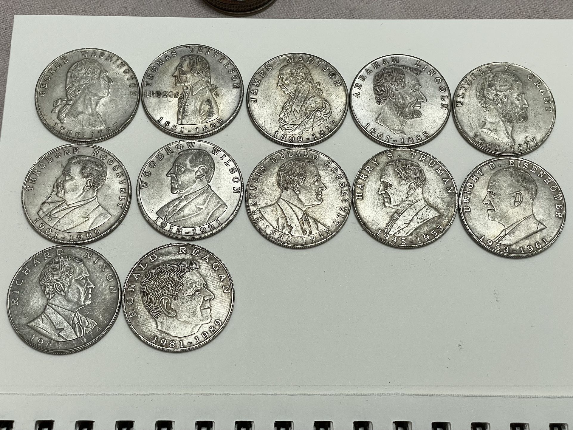 Presidential Tokens From 1(contact info removed)