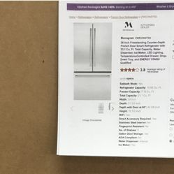 Monogram French Door Refrigerator in Door Alarm with Amazon Alexa and TwinChill™ Evaporators