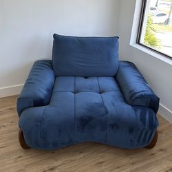 Blue lounging chair