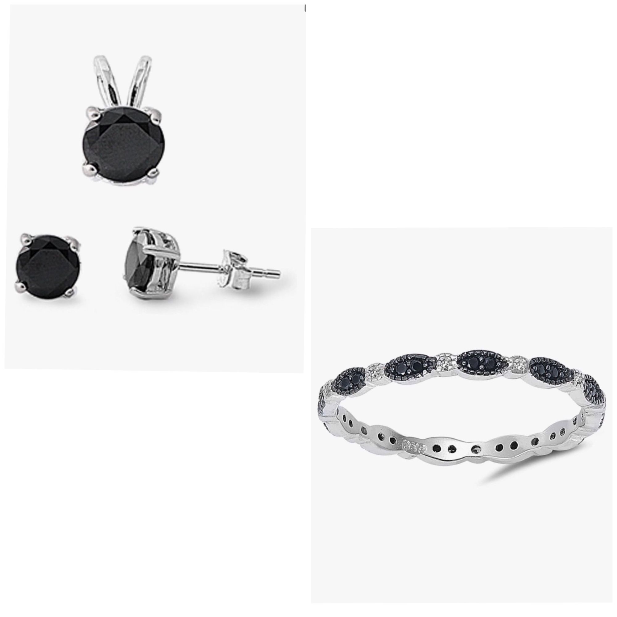 Sterling Silver & Black Jewelry Bundle