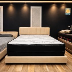 Queen Mattress Come With Bed 🛌 Frame And  Free Box Spring - Free Delivery 🚚 Today To Reasonable Distance 