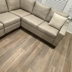 4-Piece Leather Sectional Couch 12’ X 8’