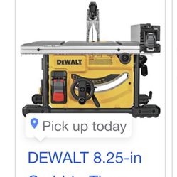 Dewalt 15amp Corded Compact Job site Table saw $300