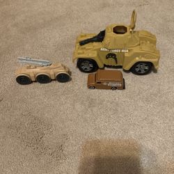 3 Military Themed Toy Vehicles