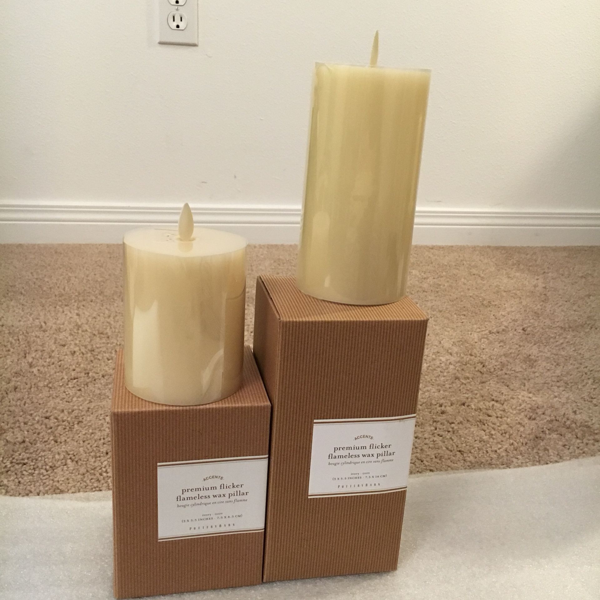 Pottery barn flameless Candles