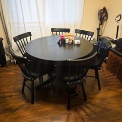 Expandable Dining Table With 6 chairs