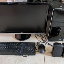 Dell Desktop w Setup, mouse keyboard speakers. i5 3.2 Ghz 8 GB Ram Windows 10