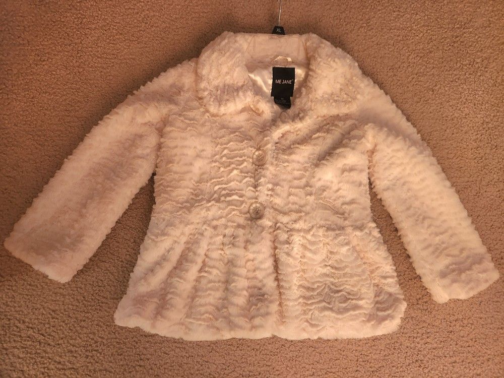 Adorable 6x Furry Girls Dress Coat