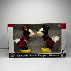 Ceramic Mickey And Minnie Salt And Pepper Shakers