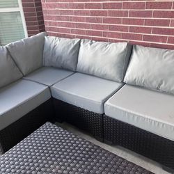 7pc outdoor sectional sofa patio set