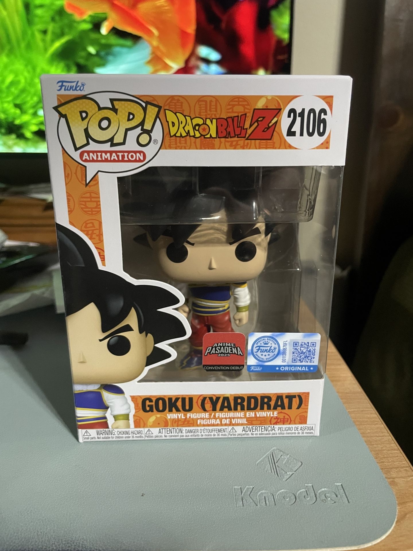 Funko Pop Dragon Ball Z #2106 Goku Yardrat Anime Pasadena Convention Debut Sticker