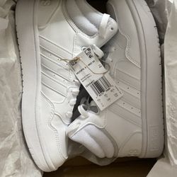 Adidas Hoops 3.0 Mid Cloud White Dash Grey Womens Athletic Sneaker - Size 7