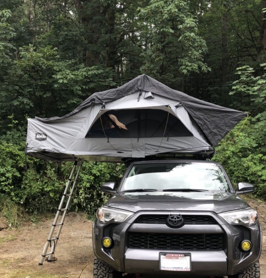 Roof top tent - CVT Rainier EV Summit Hybrid with extended fly for Sale ...