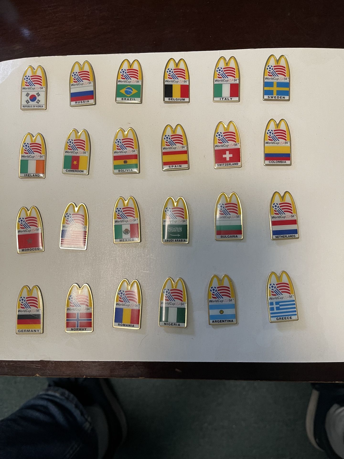1994 McDonald's World Cup complete set of 24