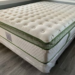 King Organic Elite Superior Hybrid Cool Gel Memory Foam Pillow Top 14inch Mattress!