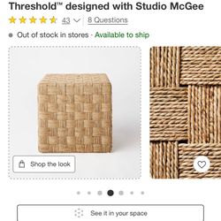 Lynwood Checkerboard Woven Cube - Threshold™ designed with Studio McGee