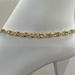 14k Gold Filled Puffy Anchor Links Women Anklet ‼️Top Quality ‼️