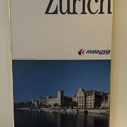 Zurich Travel Poster (Framed) Like NEW!