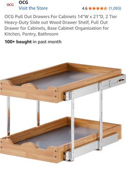 Heavy Duty Wood Pull/Slide Out Cabinet Drawers
