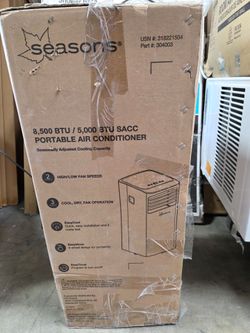 Seasons 8,500btu/5000btu Portable Air conditioner