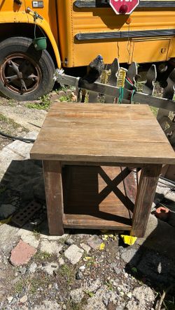 Nice wooden home made table light colored wood