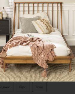 Mid Century New Bed Frame Twin Wood