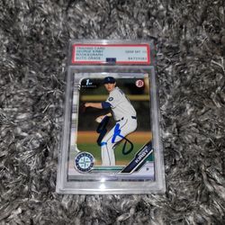 ROOKIEGRAPH George Kirby Signed 2020 Bowman 1st Year Rookie PSA GEM MT 10 AUTO