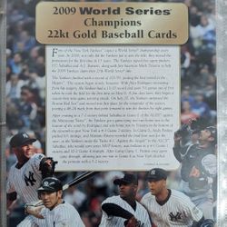 2009 World Series 22kt Gold Baseball Cards 