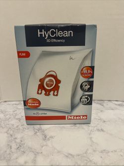 Miele AirClean/Hyclean 3D Efficiency Dust Bag Type FJM 4 Bags & 2 Filters.