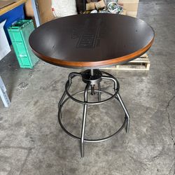 Harley Davidson round table (adjustable Height)