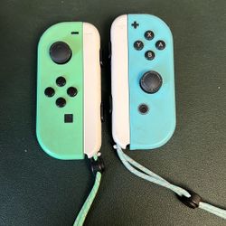 Nintendo Switch Joy Cons - Animal Crossing Version