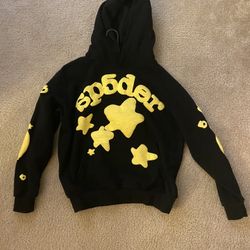 Spider hoodie black and yellow 