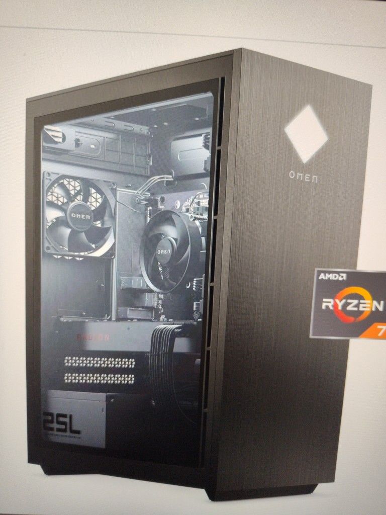 HP Omen 25L Gaming Desktop AMD Ryzen 7 3700x - Radeon RX 5700 GPU