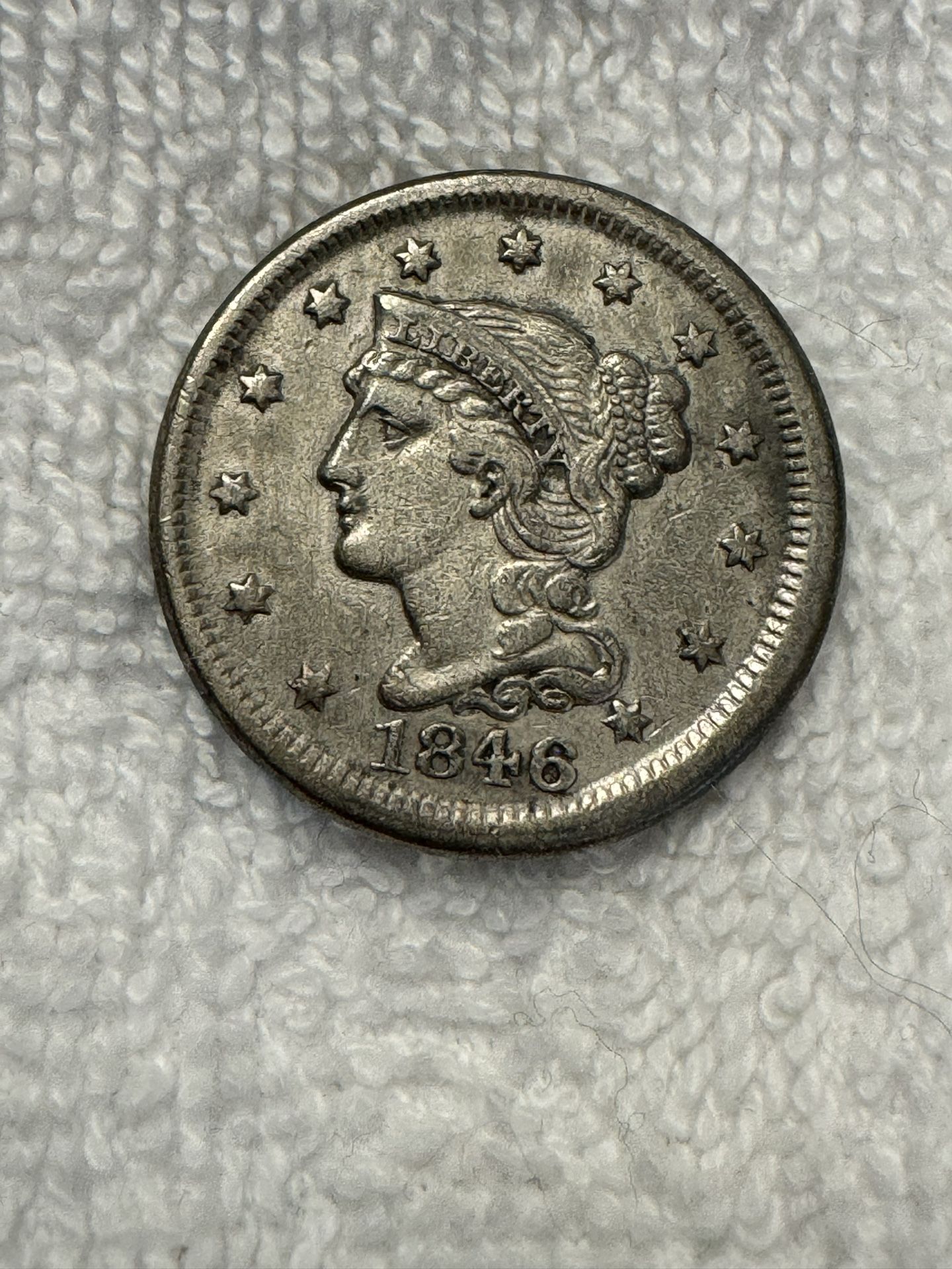 1846 Braided Hair Large Cent “Small Date”
