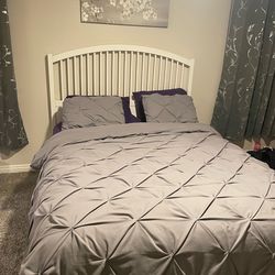 Queen Size Bed Frame w/ Headboard (IKEA) – Slats Included