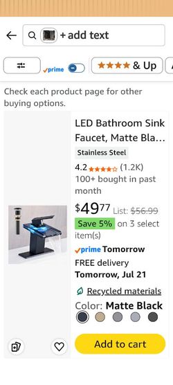 Waterfall faucet