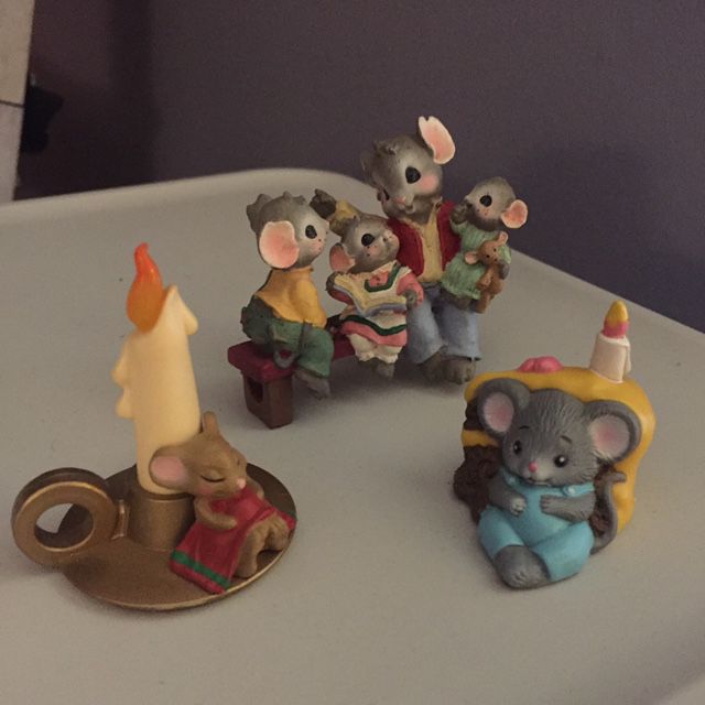 Small Mouse Figurine Collection - 3 Figures Home Decor