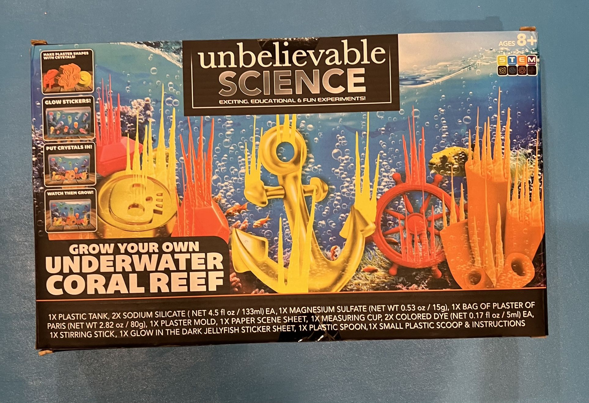 Unbelievable, science experiments, underwater coral reef new in box
