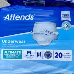 Attends Adults Disposable Underwear - Medium 