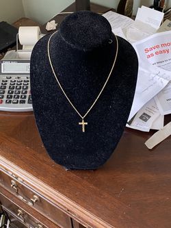 10k 20 inch diamond cut solid rope chain with 10k pendant