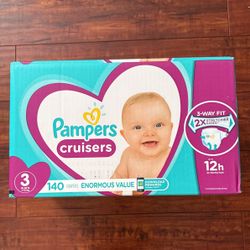 PAMPERS Cruisers Disposable Diapers:; Enormous Value: Size 3 (140 Count)