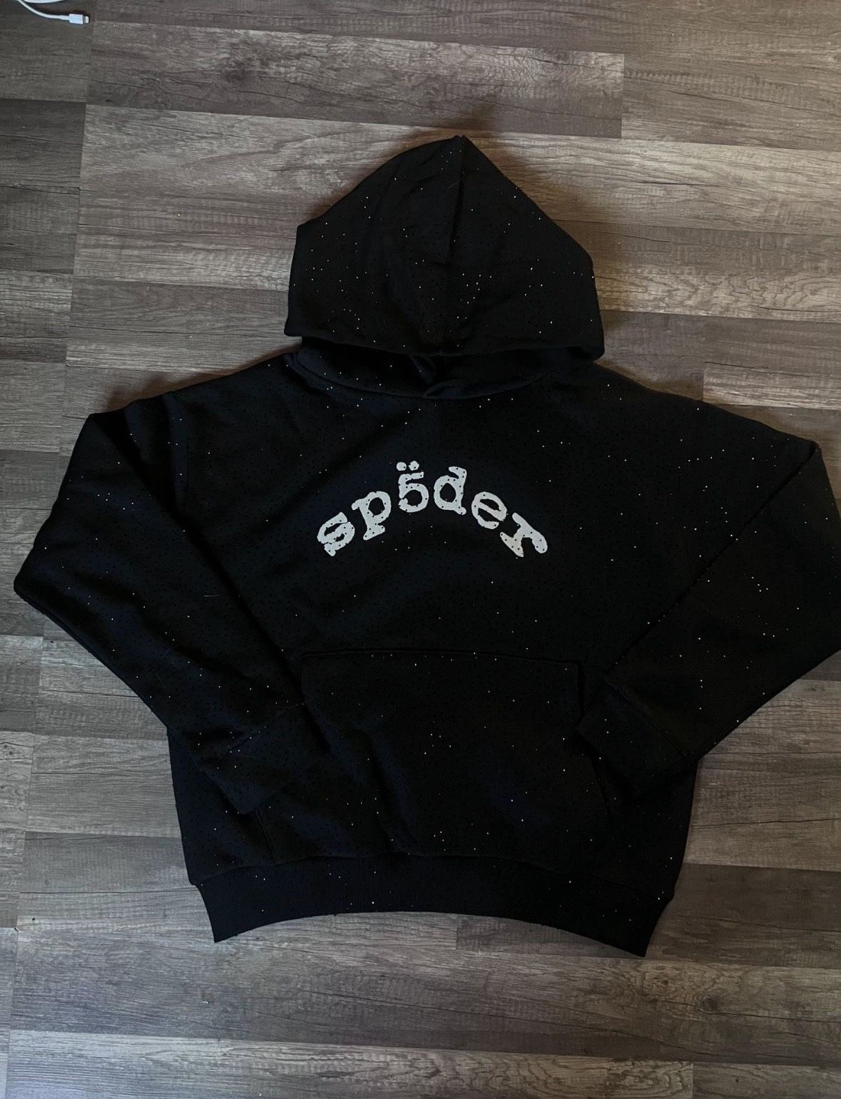 Spider hoodie black VVS/ Rhinestone