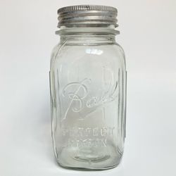 Vintage Ball Perfect Mason Jar With Ball Glass Insert and Presto Ring