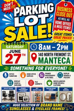 Parking lot sale!