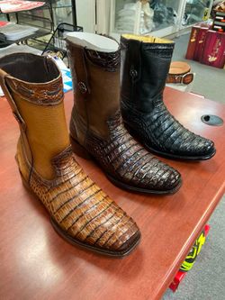 Nuevas botas vaqueras de piel con cierre horma Dubái